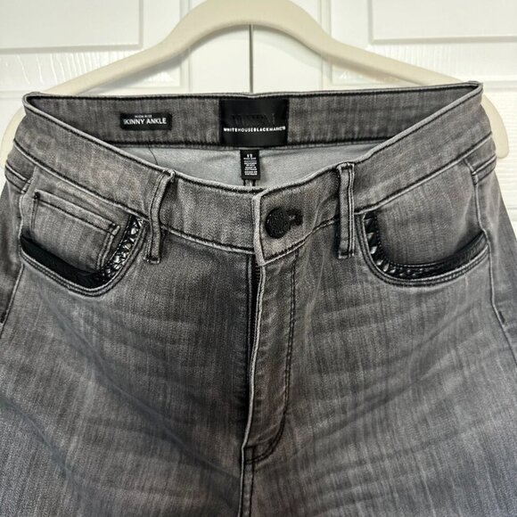 WHBM High-Rise Croc Skinny Ankle Jeans - Picture 4 of 10